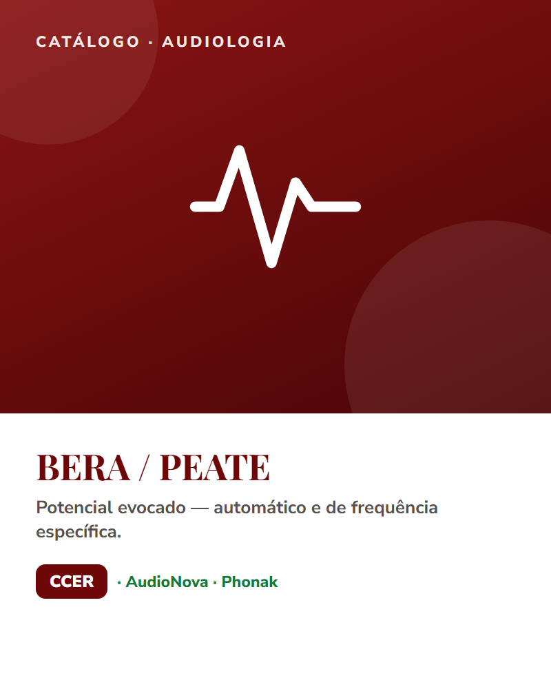 BERA / PEATE — audiologia CCER