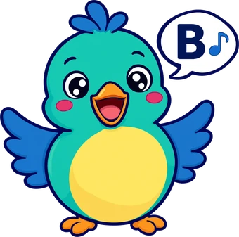 Balbuu, o mascote do app de sons da fala
